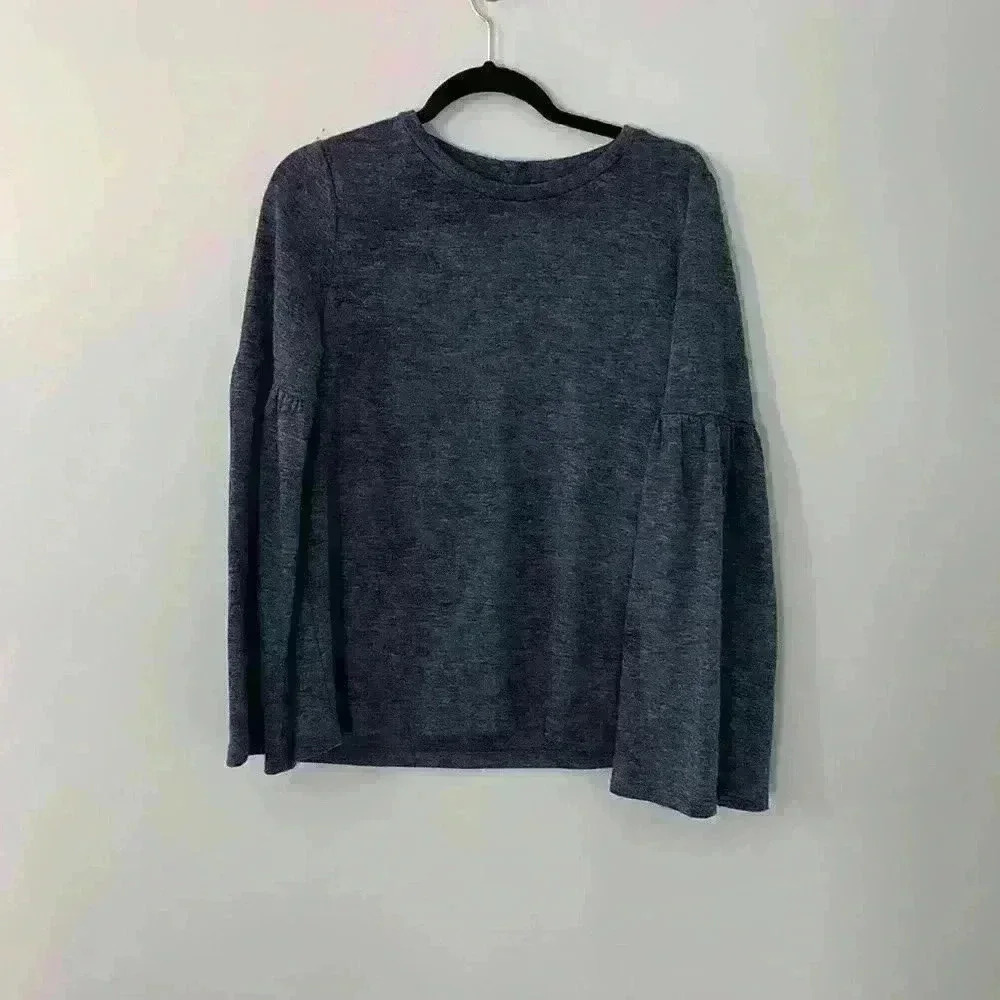 Lucky Brand Bell Sleeve Blue/Navy Sweater Size S